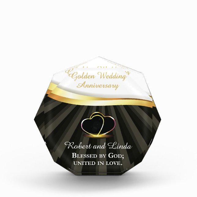 Golden 50. Wedding Religious Jubiläum Fotoblock (Vorderseite)