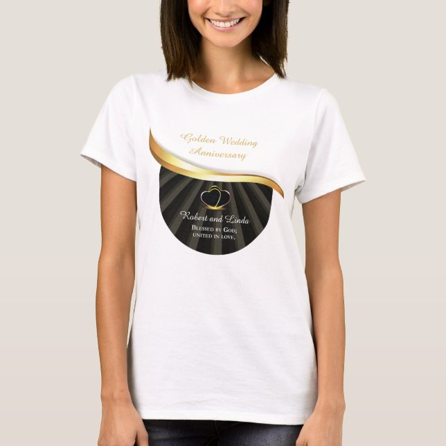 Golden 50. Wedding Religious Jubiläum T-Shirt (Vorderseite)