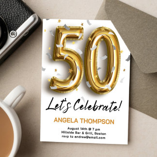 Golden 50 Years Birthday Einladung