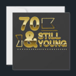 Golden 70 and still young 70th birthday quote save the date<br><div class="desc">Golden 70 and still young 70th birthday quote, Stay as you are beursache you are a nice lovable person. Enjoy your life with dignity beursache this life is all about spreading love and peace. About the design, colorful golden neon chrome chrome colored motivational quote or sayings design for celebrating happy...</div>
