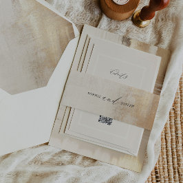 Golden Abstract | Elegant Wedding Einladungsbanderole