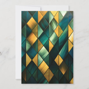 Golden Abstrakt Green Geometric Ankündigung