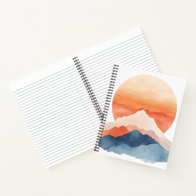 Golden Abstrakt Mountain Peak Notizbuch (Innenseite)