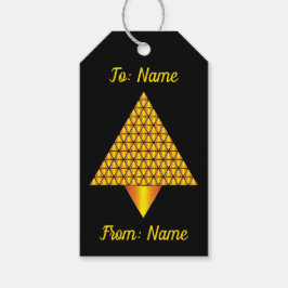 Golden Abstrakt Prismatischer Weihnachtsbaum Geschenkanhänger