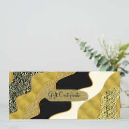 Golden Abstrakt Wave Modernes Gold-Geschenkgutsche Einladung