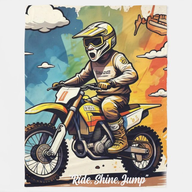 "Golden Adrenalin Ride" Fleecedecke (Vorderseite)