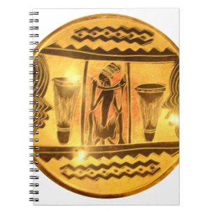 Golden African Ethnic Art Print Design Notizblock