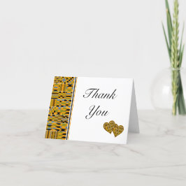 Golden African Kente K46 geklappt Dankeschön Karte