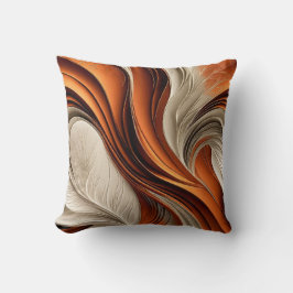 Golden Air – Kupfer und Bronze Abstract Kissen