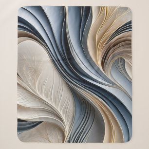 Golden Air - Sanftes Blau und Gold Fließendes Abst Sherpadecke