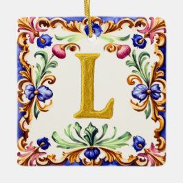 Golden Alphabet – Letter L Keramikornament