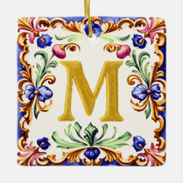 Golden Alphabet – Letter M Keramikornament
