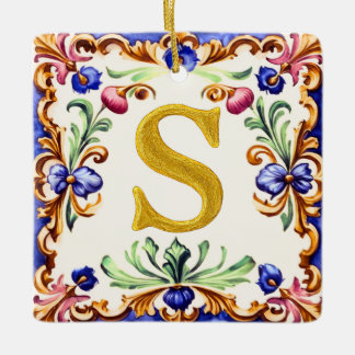 Golden Alphabet – Letter S Keramikornament