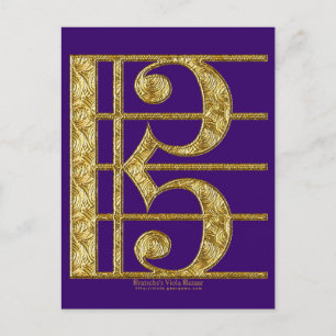 Golden Alto Clef Postkarte