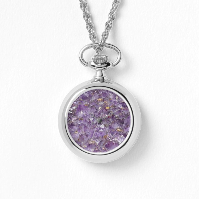 Golden Amethyst Shimmer Armbanduhr (Vorderseite)