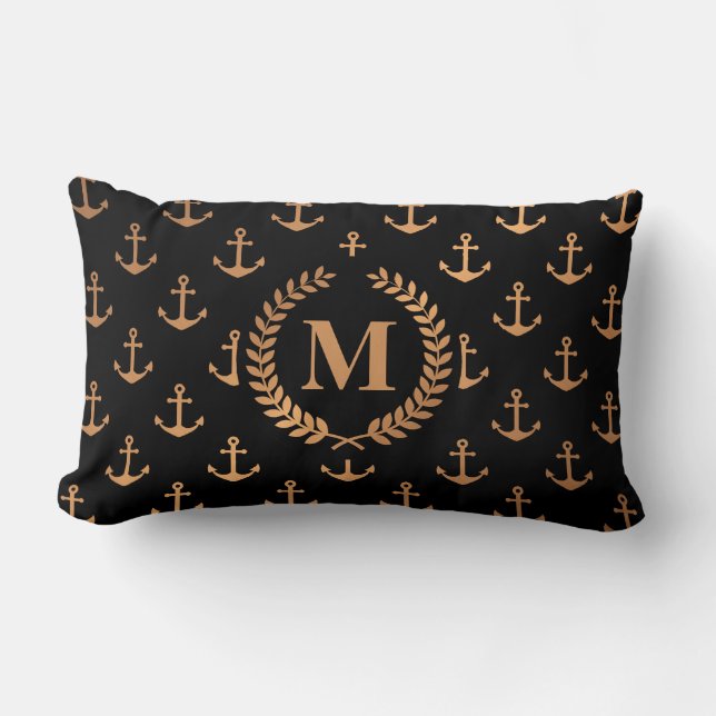 Golden Anchors Lendenkissen (Vorderseite)