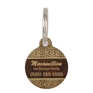 Golden and Brown Cheetah for Pets Haustiermarke