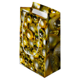 Golden and Yellow Christmas Ball Cluster Kleine Geschenktüte