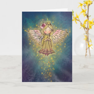 Golden Angel Sweet Christmas Card Karte