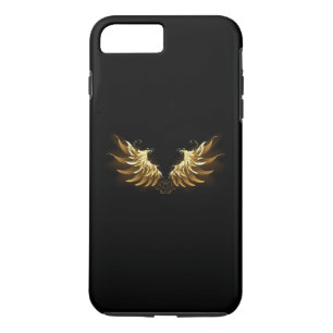 Golden Angel Wings auf schwarzem Hintergrund Case-Mate iPhone Hülle