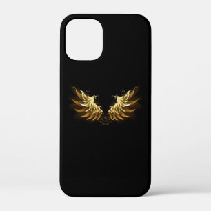 Golden Angel Wings auf schwarzem Hintergrund Case-Mate iPhone Hülle