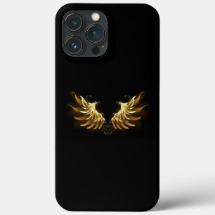 Golden Angel Wings auf schwarzem Hintergrund Case-Mate iPhone Hülle