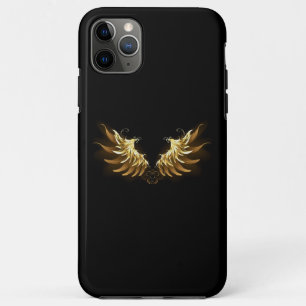Golden Angel Wings auf schwarzem Hintergrund Case-Mate iPhone Hülle