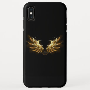 Golden Angel Wings auf schwarzem Hintergrund Case-Mate iPhone Hülle