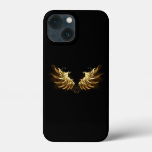 Golden Angel Wings auf schwarzem Hintergrund Case-Mate iPhone Hülle