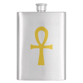 Golden Ankh Altes ägyptisches Lebenszeichen Flachmann