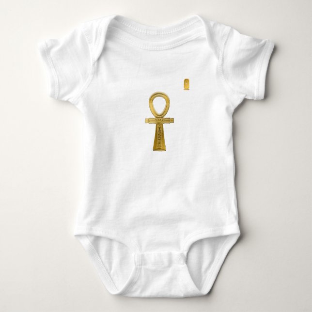 Golden Ankh - Altes ägyptisches Symbol des Lebens Baby Strampler (Vorderseite)