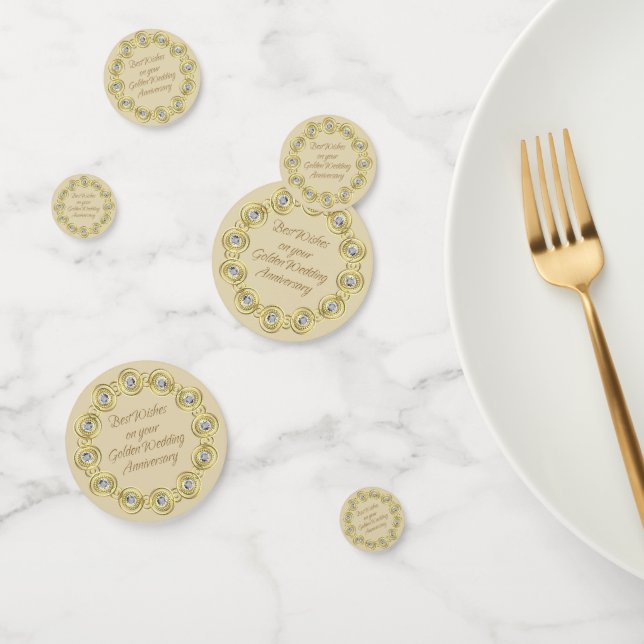 Golden Anniversary Table Confetti Konfetti (Gruppe)
