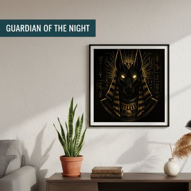Golden Anubis Ägyptisches Gottes-Poster Poster (Von Creator hochgeladen)
