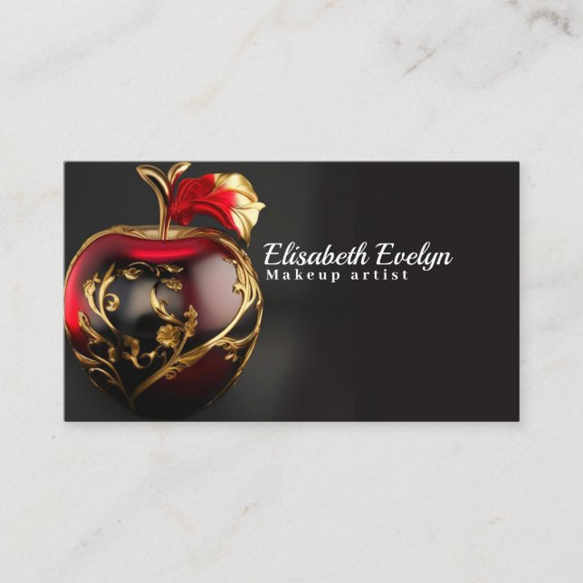 Golden Apple Elegante: Eine luxuriöse Visitenkarte (Vorderseite)