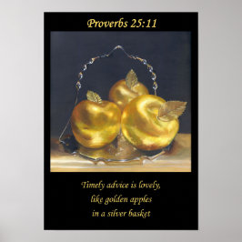 Golden Apples. Christian poster A3 