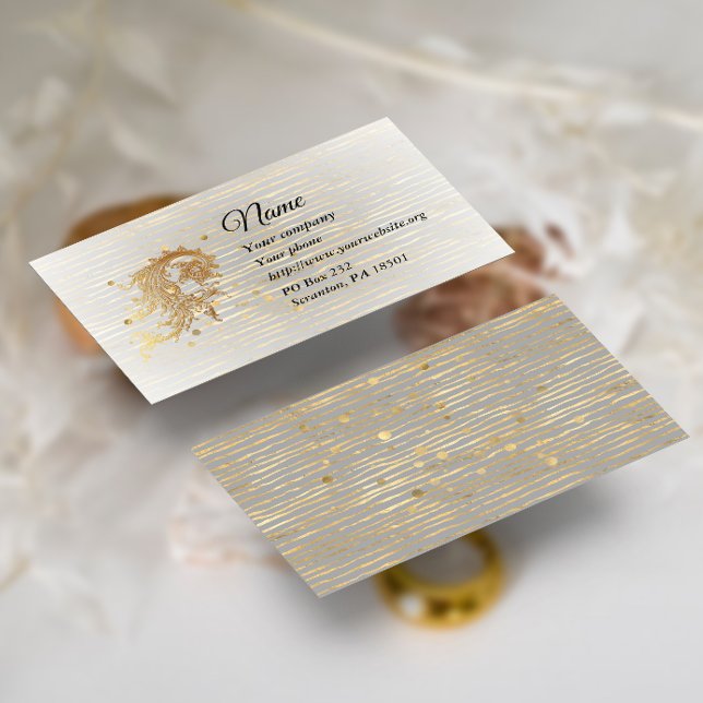 Golden Arabesque Business Card Visitenkarte (Von Creator hochgeladen)