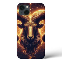Golden Aries Zodiac Symbol