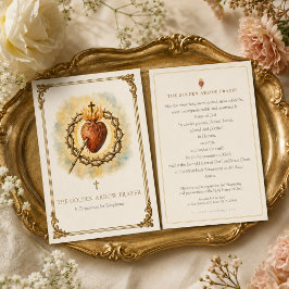 Golden Arrow Gebet Sacred Heart Heiligenkarte Visitenkarte