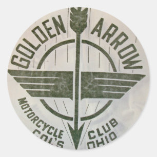Golden Arrow Motorcycle Club Logo Aufkleber