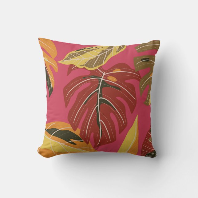 Golden Art Deco Naturparadies Kissen (Vorderseite)