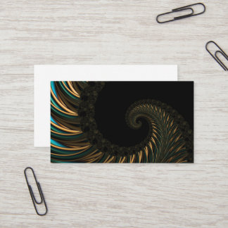 Golden Artistic Spirin Spin, moderne Fraktal Art Visitenkarte