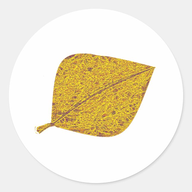 Golden Aspen Runder Aufkleber (Vorderseite)