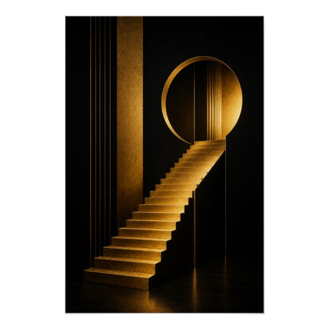 Golden Aufstieg Wand Kunst Poster (Vorderseite)