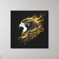 "Golden Aura" Falke Majestätische Wandkunst