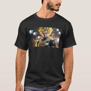 "Golden Aura Warrior – Anime Luxus" T-Shirt