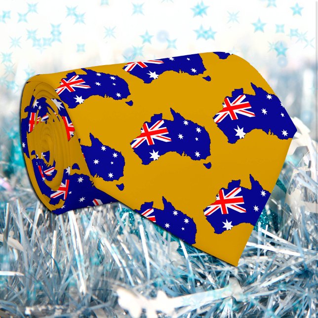 Golden Australia Krawatte, Australian Flag Krawatte (Von Creator hochgeladen)