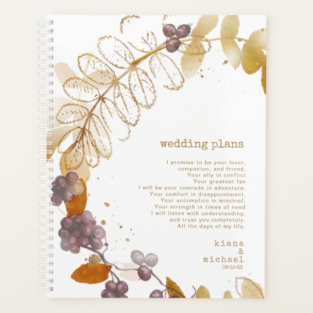 Golden Autumn Berries Plan Mariage ID655 (Devant)