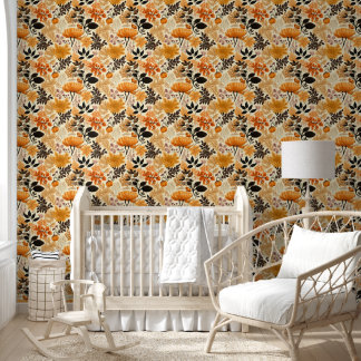 Golden Autumn Floral Medley Tapete
