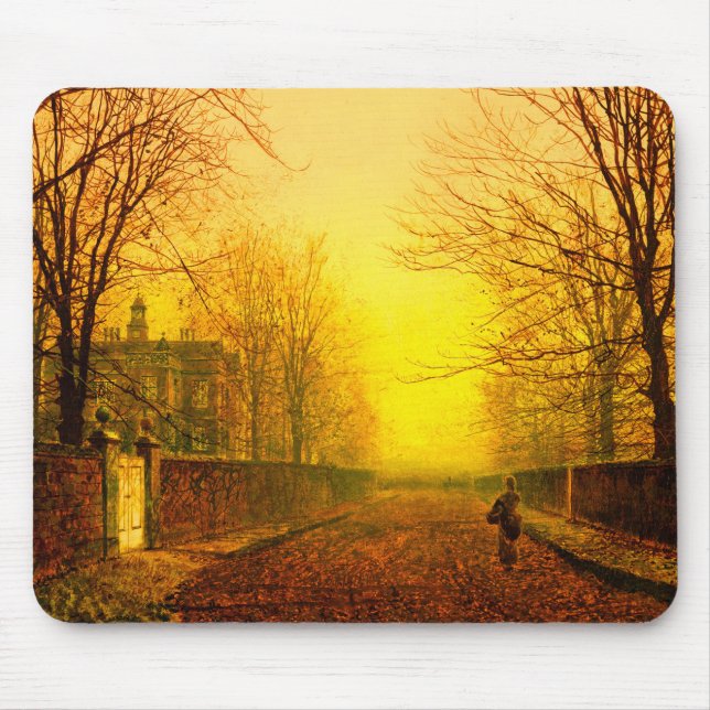 Golden Autumn John Atkinson Grimshaw Mousepad (Vorne)