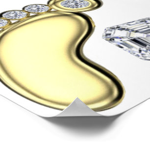 Golden Baby Foot Poster